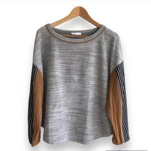 THML Anthropologie Sweater, Knit Women's Colorblock, Sz M